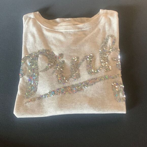 PINK Sequined Tee Shirt - Picture 4 of 4